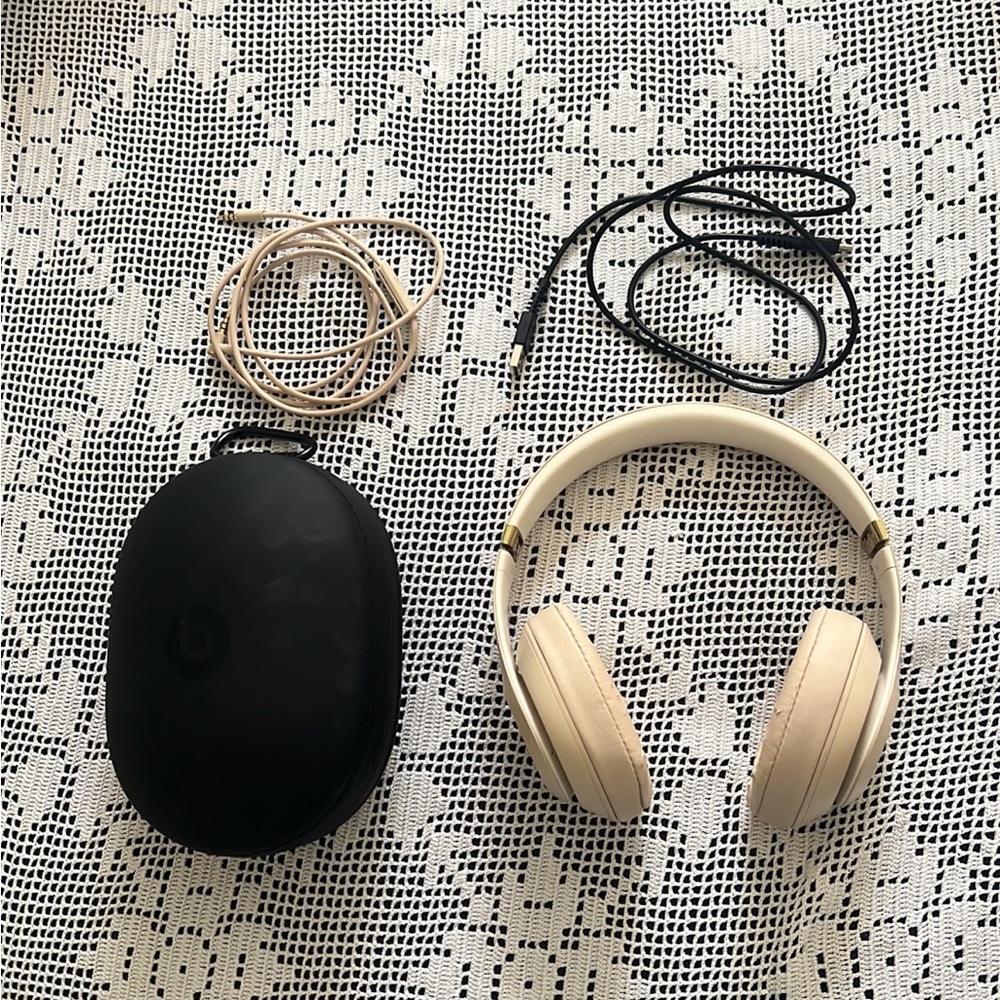 Wireless pink beats headphones